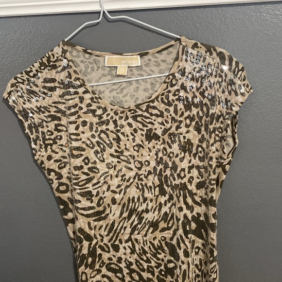 Micheal Kors Leopard Sequin Dress - Picture 2 of 6